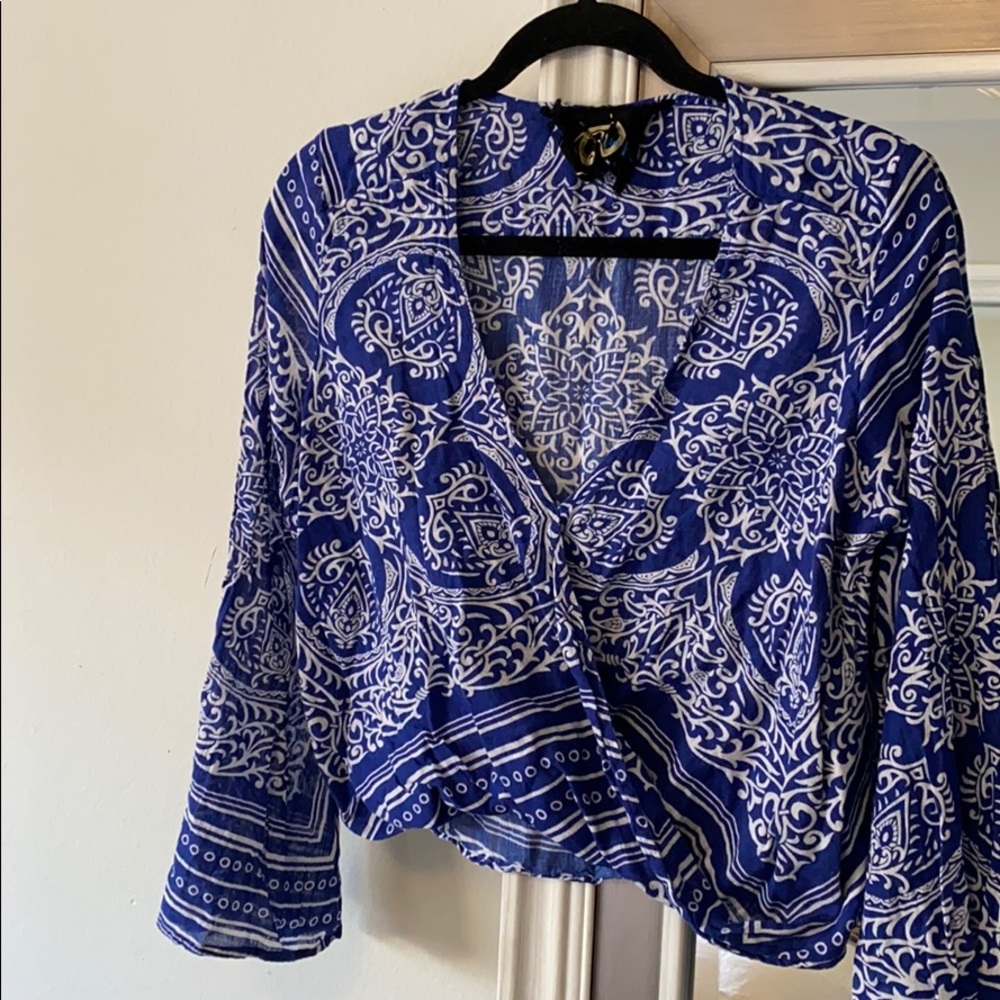 Planet Blue Blue Life Long Sleeve Top